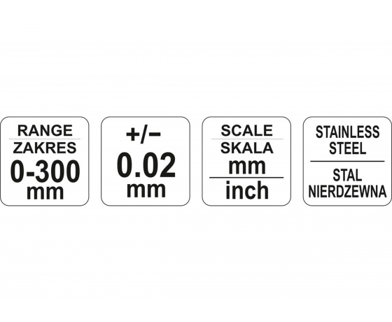 Фото 3 - Штангенциркуль механічний YATO 300 мм