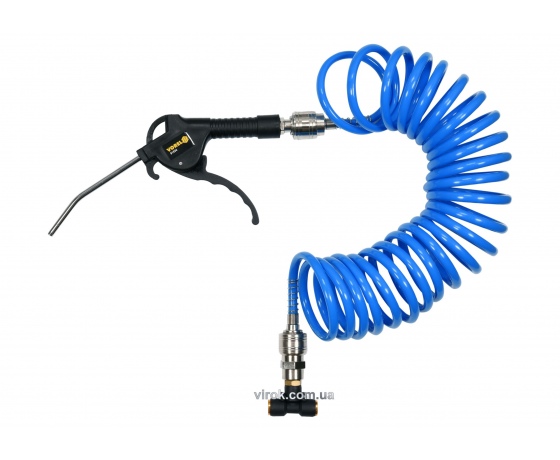 Фото 2 - Пістолет пневматичний VOREL з спіральним шлангом 5 м Ø= 5 х 8 мм 3 шт