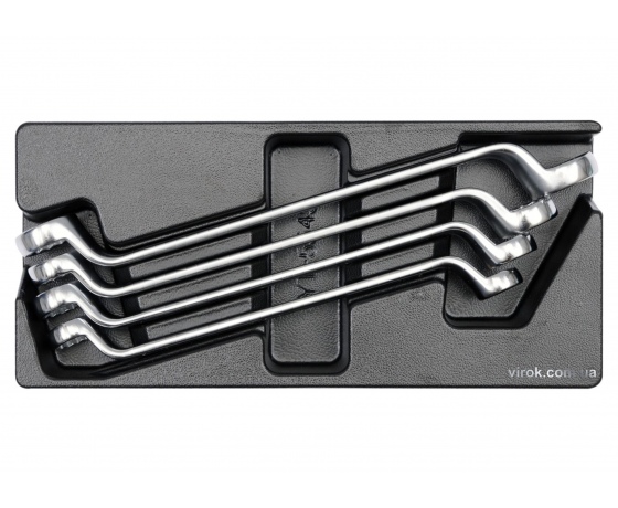 Фото 2 - Вклад до інструментальної шафи YATO ключі накидні вигнуті 21х23/24х27/25х28/30х32 мм 4 шт