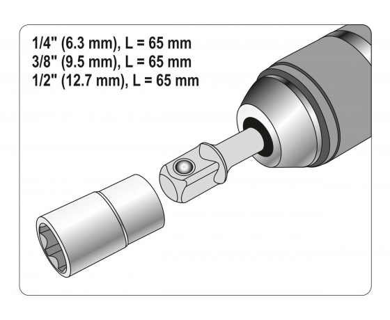 Фото 3 - Тримачі-адаптери торцевих головок SDS+ YATO 1/4