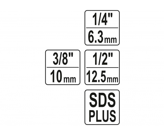 Фото 4 - Тримачі-адаптери торцевих головок SDS+ YATO 1/4