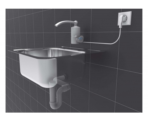 Фото 3 - Нагрівач води проточної мережевий FALA до 60°С, 3 кВт, тиск 0,04-0,6 MPa, гусак l=20 см