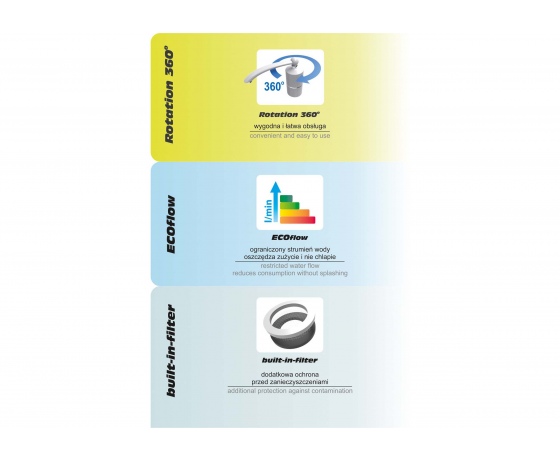 Фото 4 - Нагрівач води проточної мережевий FALA до 60°С, 3 кВт, тиск 0,04-0,6 MPa, гусак l=20 см