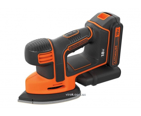 Фото 2 - Шліфмашина вібраційна акумуляторна Black+Decker Li-Ion 18 В