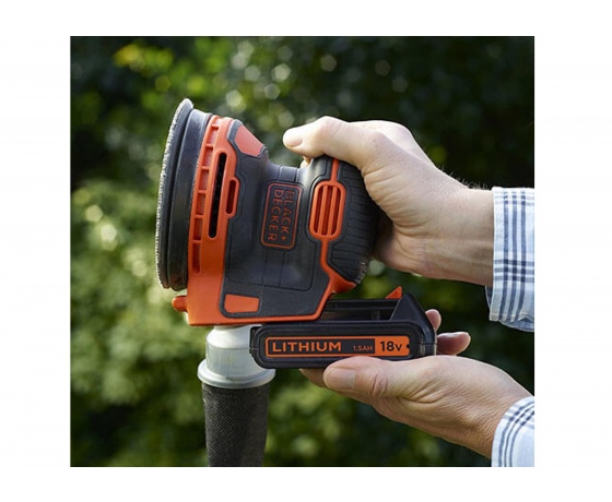 Фото 6 - Шліфмашина ексцентрикова акумуляторна Black+Decker Li-Ion 18 В