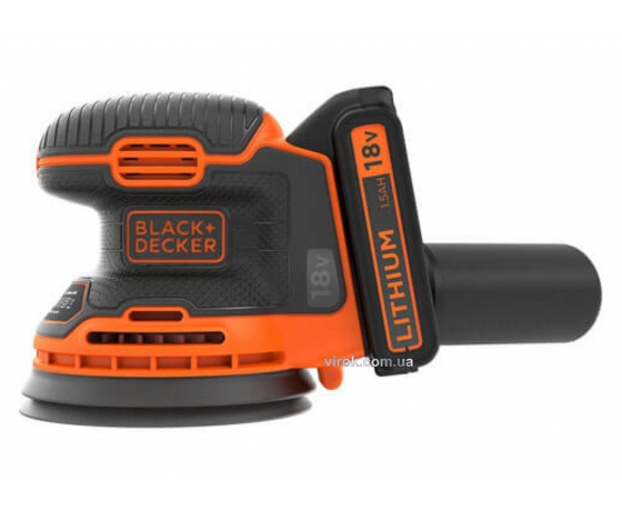 Фото 2 - Шліфмашина ексцентрикова акумуляторна Black+Decker Li-Ion 18 В
