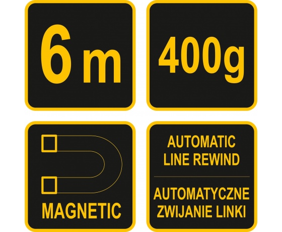 Фото 3 - Висок будівельний VOREL 400 гр зі шнуром 6 м та магнітом