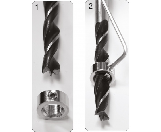 Фото 3 - Обмежувач глибини свердління YATO для свердл 6, 8, 10 мм 3 шт