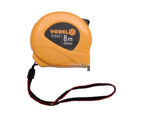 Фото 2 - Рулетка сталева з нейлоновим покриттям VOREL 8 м х 25 мм