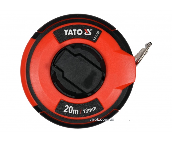 Фото 2 - Рулетка сталева з нейлоновим покриттям YATO 20 м х 13 мм