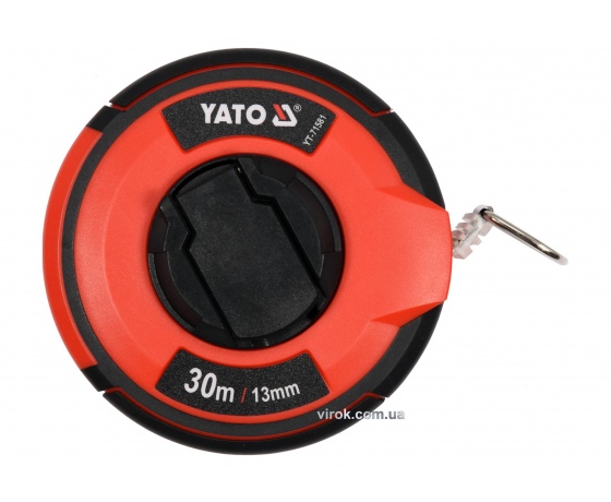 Фото 2 - Рулетка сталева з нейлоновим покриттям YATO 30 м х 13 мм