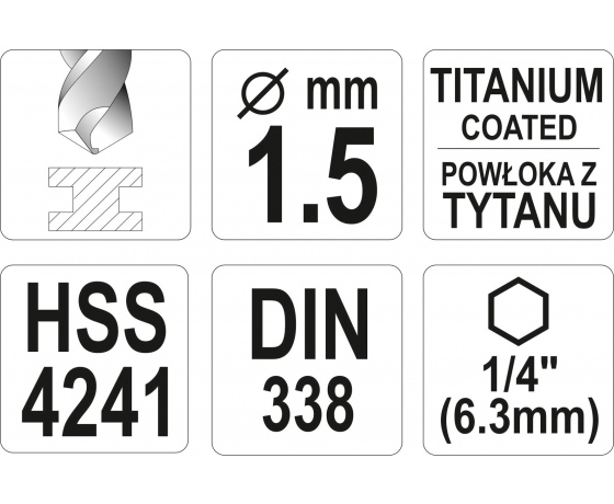 Фото 4 - Свердло по металу з шестигранним хвостовиком 1/4
