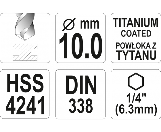 Фото 4 - Свердло по металу з шестигранним хвостовиком 1/4