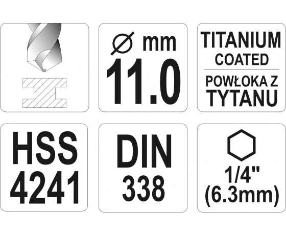 Фото 4 - Свердло по металу з шестигранним хвостовиком 1/4
