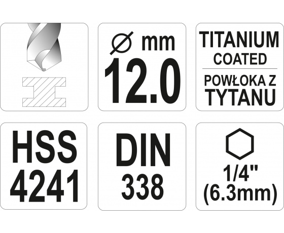 Фото 4 - Свердло по металу з шестигранним хвостовиком 1/4