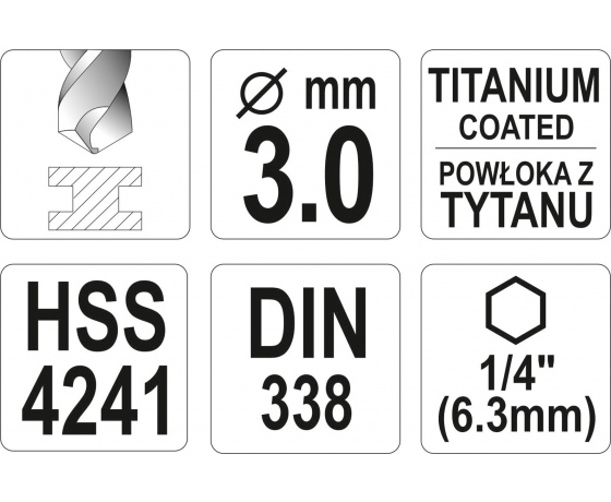 Фото 4 - Свердло по металу з шестигранним хвостовиком 1/4