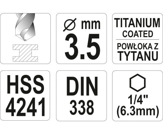 Фото 4 - Свердло по металу з шестигранним хвостовиком 1/4