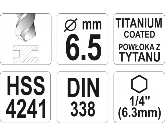 Фото 4 - Свердло по металу з шестигранним хвостовиком 1/4