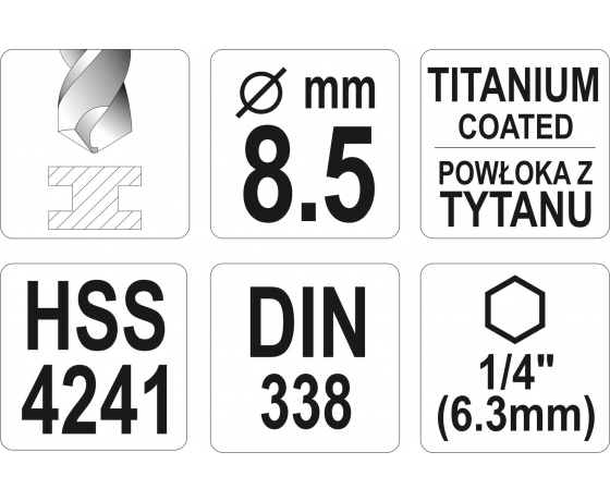 Фото 4 - Свердло по металу з шестигранним хвостовиком 1/4