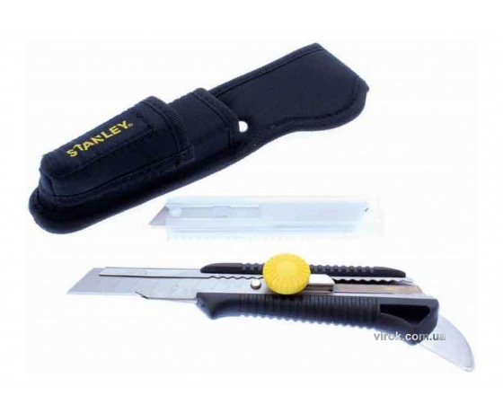 Фото 2 - Ніж STANLEY з відломним лезом 18 мм + футляр