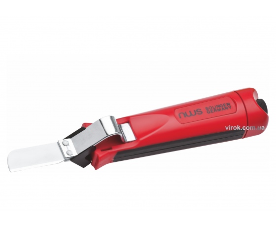 Фото 2 - Ніж для знімання ізоляції NWS 4-28 мм з прямим лезом 35 мм 180 мм