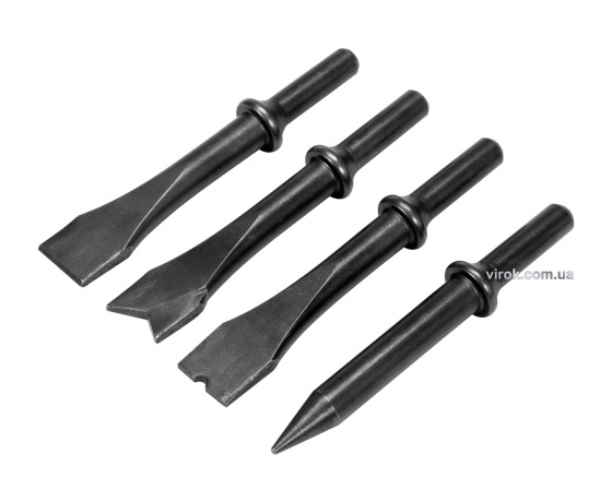 Фото 2 - Набір зубил YATO для пневматичного молотка YT-0990 і 81133 120 мм 4 шт