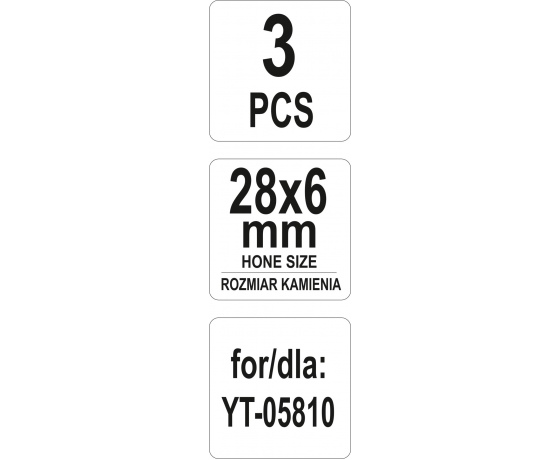 Фото 3 - Камні точильні до хону YT-05810 YATO 28 х 6 мм 3 шт