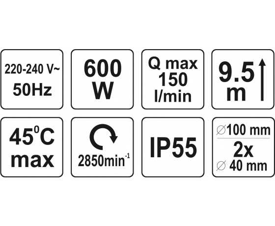 Фото 3 - Помпа фекальна мережева FALA 600 Вт з подрібнювачем на висоту 9.5 м 150 л/хв