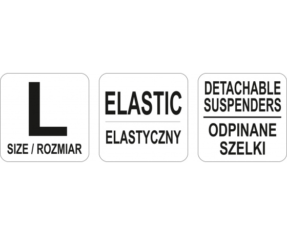 Фото 3 - Пояс для підтримки спини еластичний YATO 112 х 20 см розмір L