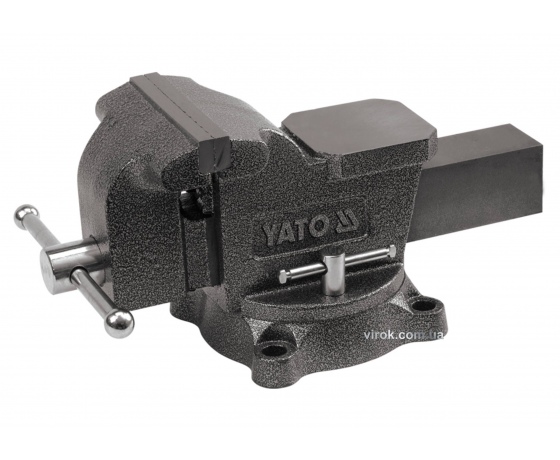 Фото 2 - Лещата слюсарні YATO обертові з наковальнею 150 мм 19 кг