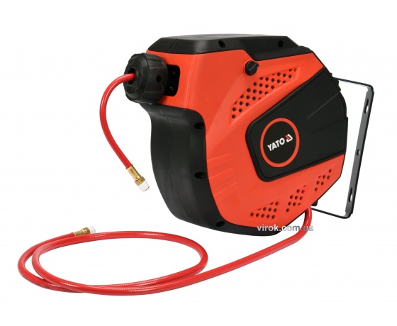 Фото 2 - Шланг пневматичний YATO на котушці з автозмотуванням 6.5 мм 14 м