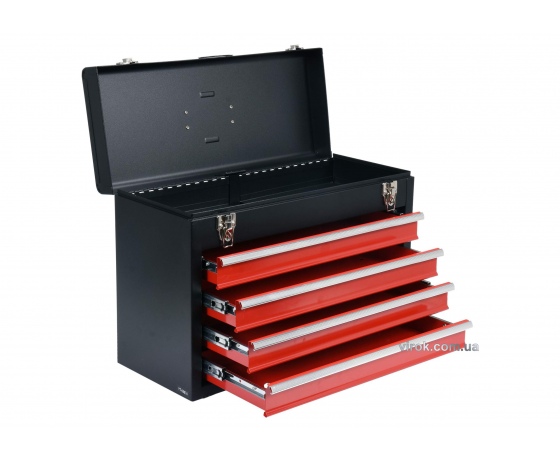 Фото 2 - Ящик для інструментів металевий YATO з 4 шухлядами 218 х 360 х 520 мм