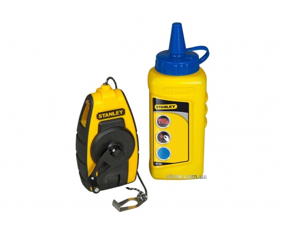 Фото 2 - Шнур розмічальний STANLEY крейда порошкова в комплекті