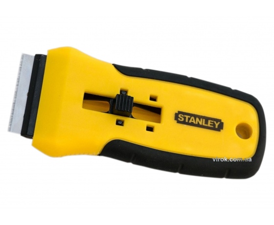 Фото 2 - Скребок для скла і глянцевої кераміки STANLEY 135 мм лезо- 43 мм + 5 запасних лез