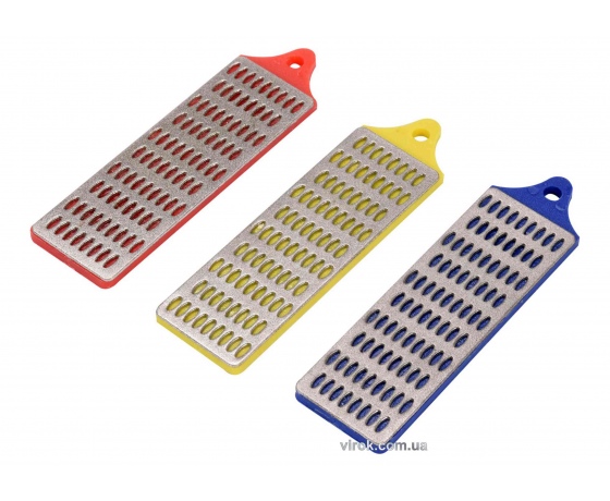 Фото 2 - Набір брусків абразивних алмазних для заточування VOREL 75 х 25 мм G360/260/180 3 шт