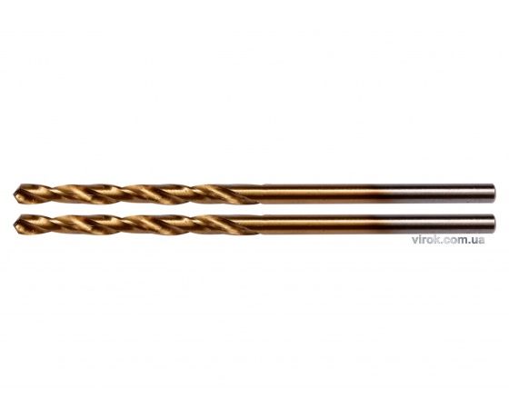 Фото 2 - Свердло по металу титанове YATO 2.8 x 61/33 мм HSS-TIN 2 шт