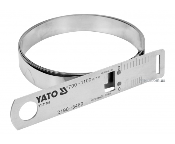 Фото 2 - Циркометр сталевий YATO для кола- 2190-3460 мм і діаметра 700-1100 мм з метричною і дюймовою шкалами