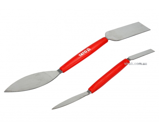 Фото 2 - Шпателі штукатурні двосторонні YATO 8 х 192 мм і 26 х 254 мм 2 шт