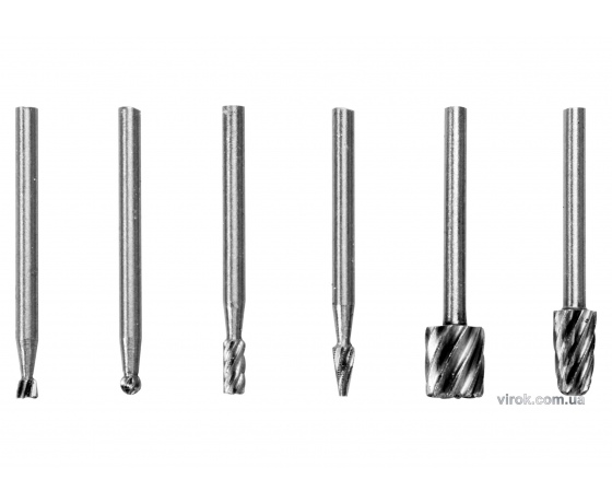 Фото 2 - Набір фрез по металу для мінішліфмашини STHOR HSS 3.2 мм 6 шт