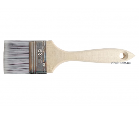 Фото 2 - Пензель малярний плоский воскований 63 мм SUPER PROFI TM VIROK три види щетини
