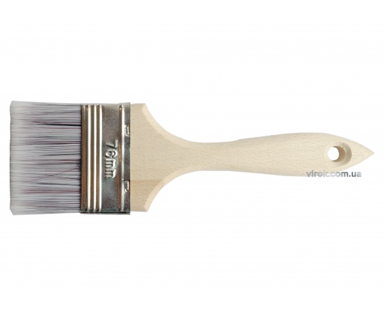 Фото 2 - Пензель малярний плоский воскований 76 мм SUPER PROFI TM VIROK три види щетини