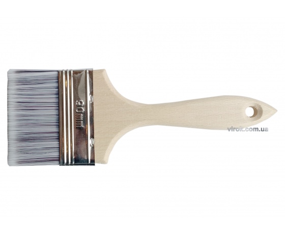 Фото 2 - Пензель малярний плоский воскований 90 мм SUPER PROFI TM VIROK три види щетини