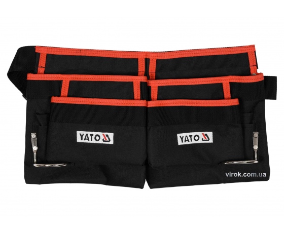 Фото 2 - Пояс з 4 кишенями для інструментів і 2 петлями для молотків YATO