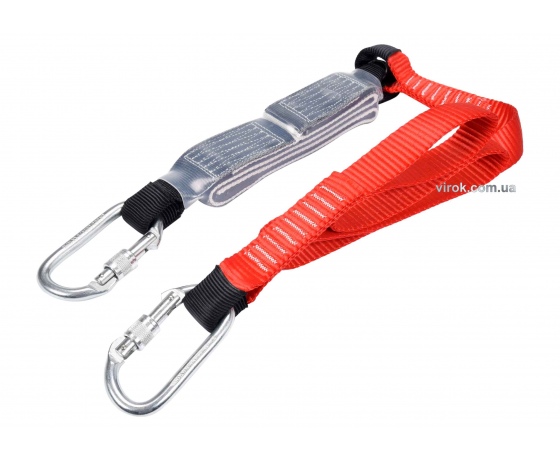 Фото 2 - Строп страхувальний з амортизацією YATO 180 см x 30 мм з поліестеру + 2 карабіни
