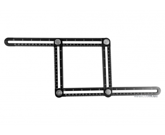 Фото 2 - Шаблон-лінійка для перенесення вимірів алюмінієвий YATO 250 х 150 мм