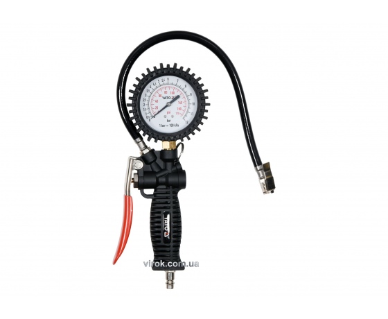 Фото 2 - Пістолет для накачування шин YATO з манометром 0.8 МПА 1/4