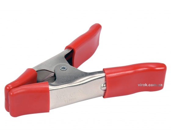 Фото 2 - Струбцина-прищіпка пружинна металева YATO 100 мм 25/25 мм