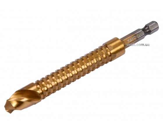 Фото 2 - Свердло фрезерувальне по металу YATO HSS-TIN 12 x 115 мм HEX - 1/4