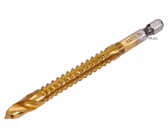 Фото 2 - Свердло фрезерувальне по металу YATO HSS-TIN 8 x 99 мм HEX - 1/4
