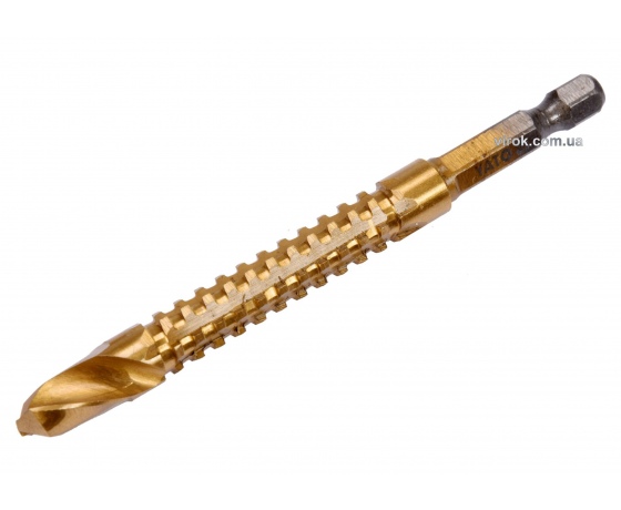 Фото 2 - Свердло фрезерувальне по металу YATO HSS-TIN 9 x 102 мм HEX - 1/4